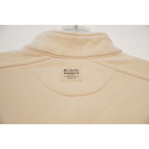 Columbia Pullover Sweatshirt 1/4 Zip Mens Size Large Light Beige - Picture 5 of 8